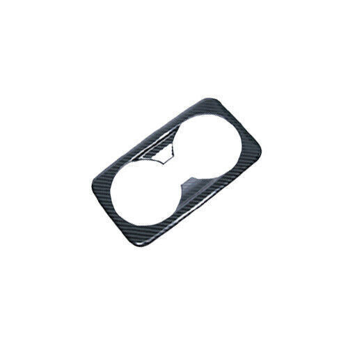Rear Water Cup Holder Panel Trim Fit for Kia K3 Forte 2019-22 Steel Carbon Fiber