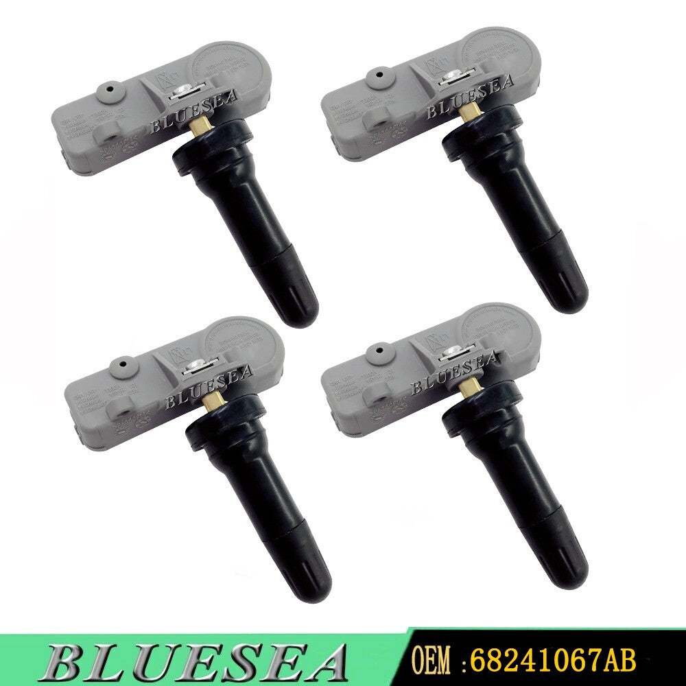 4PCS 68241067AB brand ne TPMS Tire Pressure Sensor Fit for Dodge , for Jeep , for Chrysler
