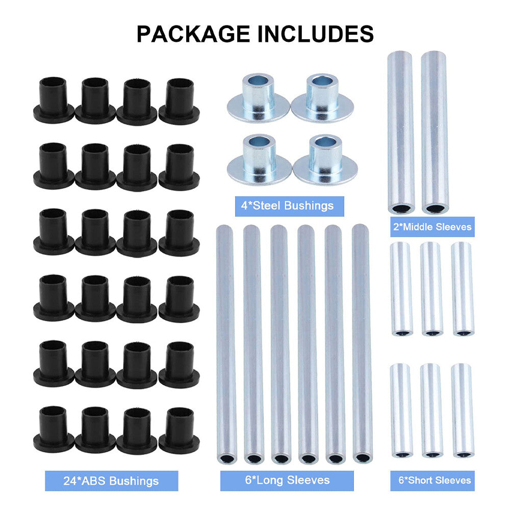 Complete Front Rear A-Arm Bushing Kit for 2008-2014 for Polaris RZR 800/800 S/800 4