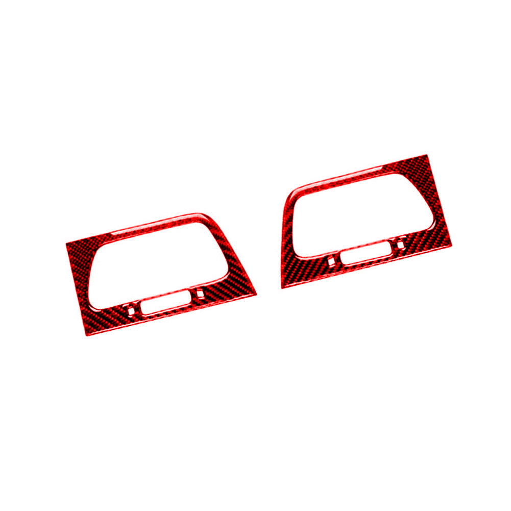 2X Red Carbon Fiber Side Air Vent Outlet Cover Trim for Honda CRV CR-V 2015-2016