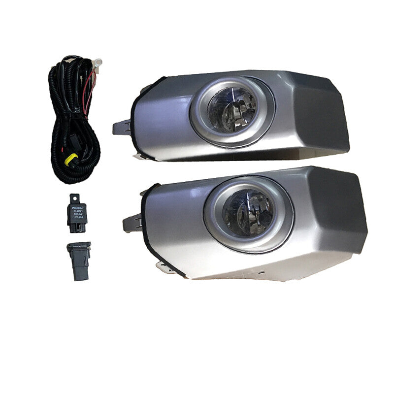 One set of LED fog lights and daytime running lights in silver, suitable for Toyota FJ Cruiser 2007-2017.