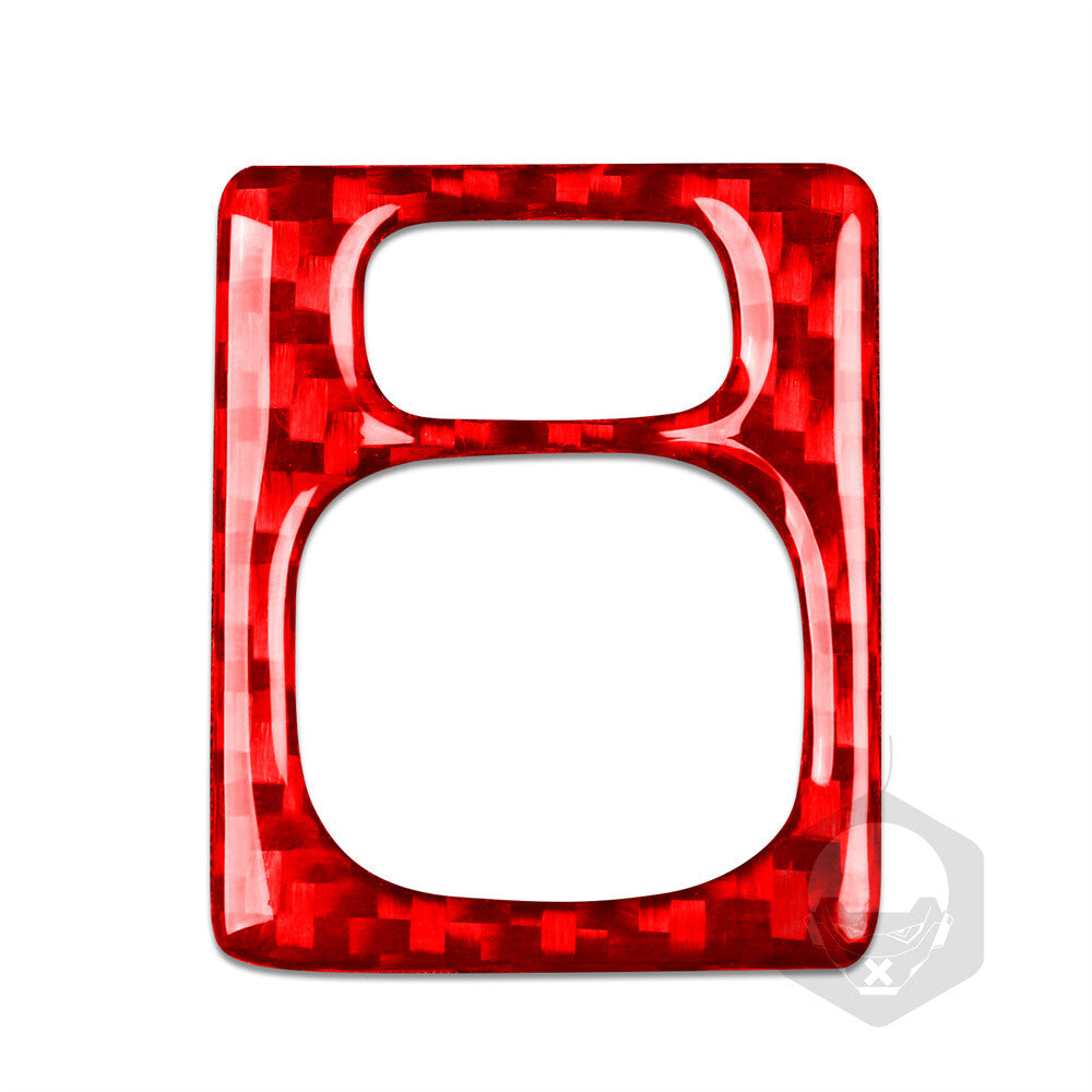 Red Carbon Fiber Rearview Mirror Control Button Trim For Toyot@ FJ Cruiser 07-21