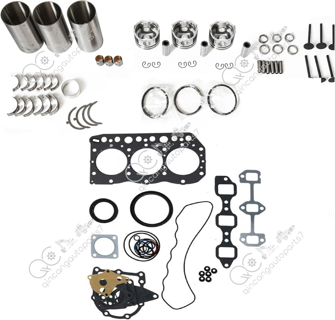 Overhaul Rebuild Kit forYanmar Engine 3TNC78 3TNC78E Doosan DH30 Takeuchi