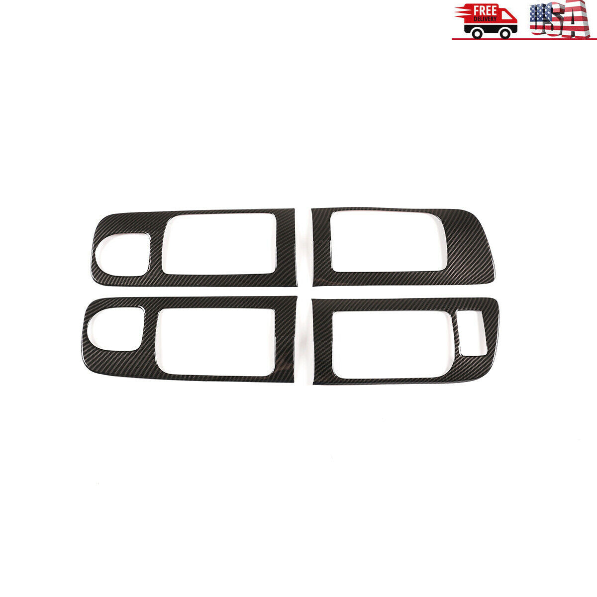 2-Pack Carbon Fiber ABS Mirror Decorative Protective Covers for Ford Maverick 2022-2023