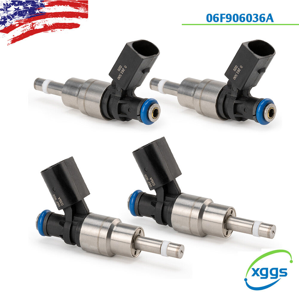 Set of 4 06F906036A Fuel Injectors for VW for Passat for Jetta for Audi A3 for A4 for A6 TT 2.0 TFSI