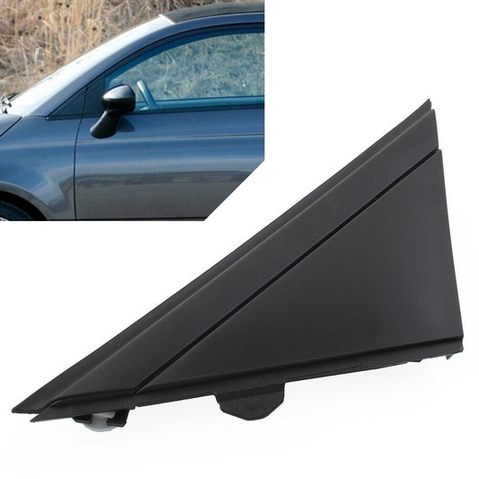 for Fiat 500 12-19 13 Left Door Mirror Flag Cover Molding 1SJ85KX7AA Matte Black