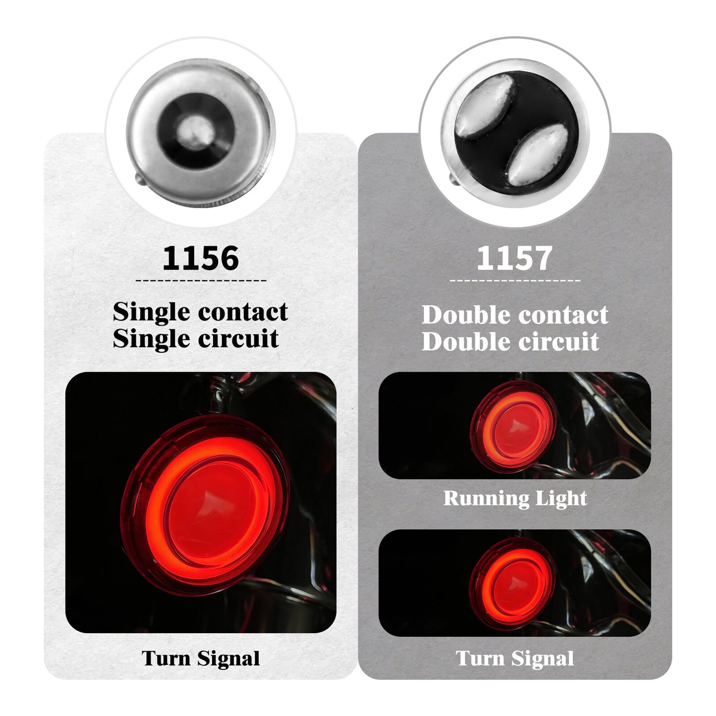 Red 1156 Bullet Tracer LED Rear Turn Signal Fit for Harley Sportster Softail