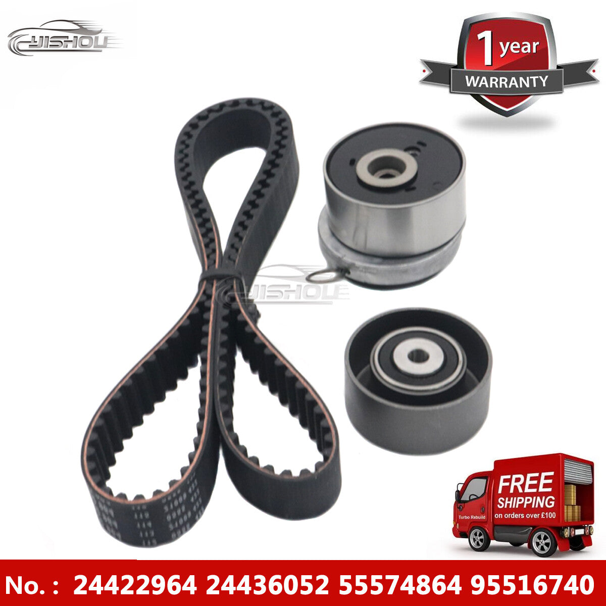 Durable timing belt assembly for Vauxhall 24422964 24436052 55574864 95516740 CN