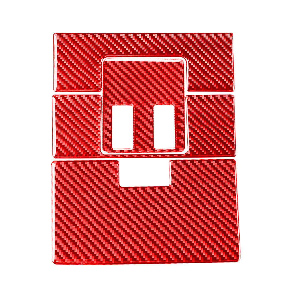 4¢ª Leselicht-Abdeckungs-Verkleidung f¨¹r for Toyota Tundra 2014-2021 Kohlefaser-Rot