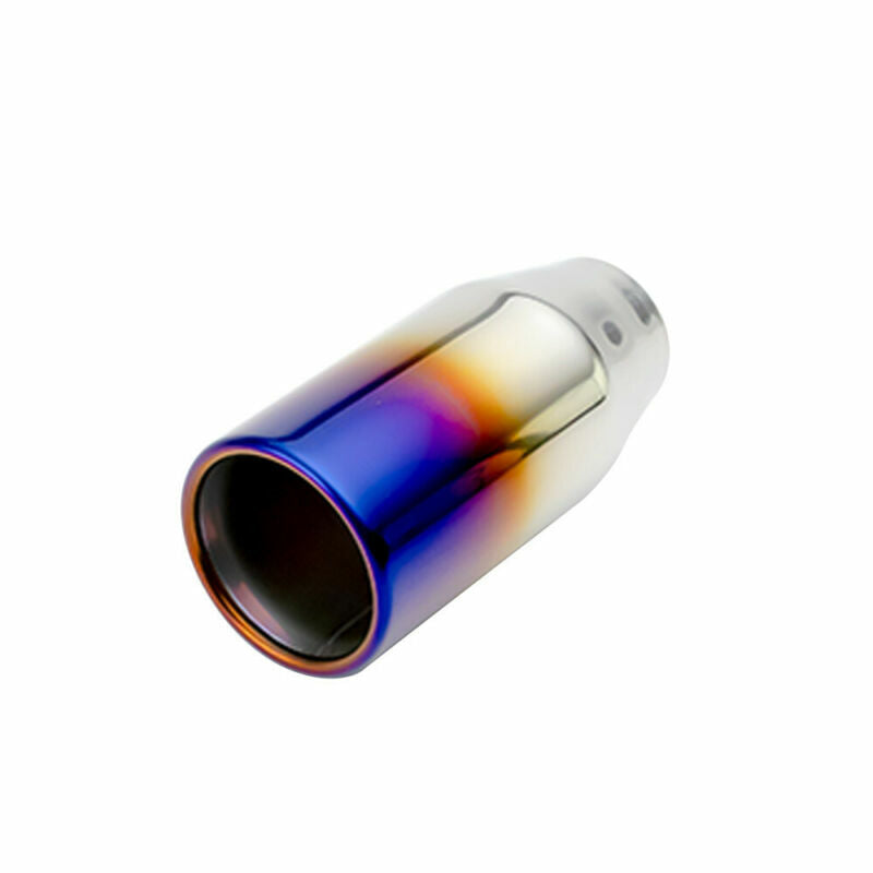 Blue Universal 2'' Inlet 3'' OD Exhaust End Tips Muffler Pipe Tip 150mm Length