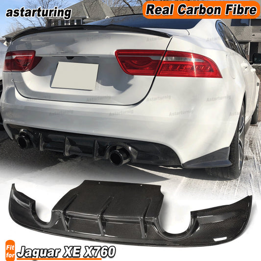 Fit for Jaguar XE X760 2015-2017 Rear Bumper Diffuser Lip Spoiler REAL CARBON