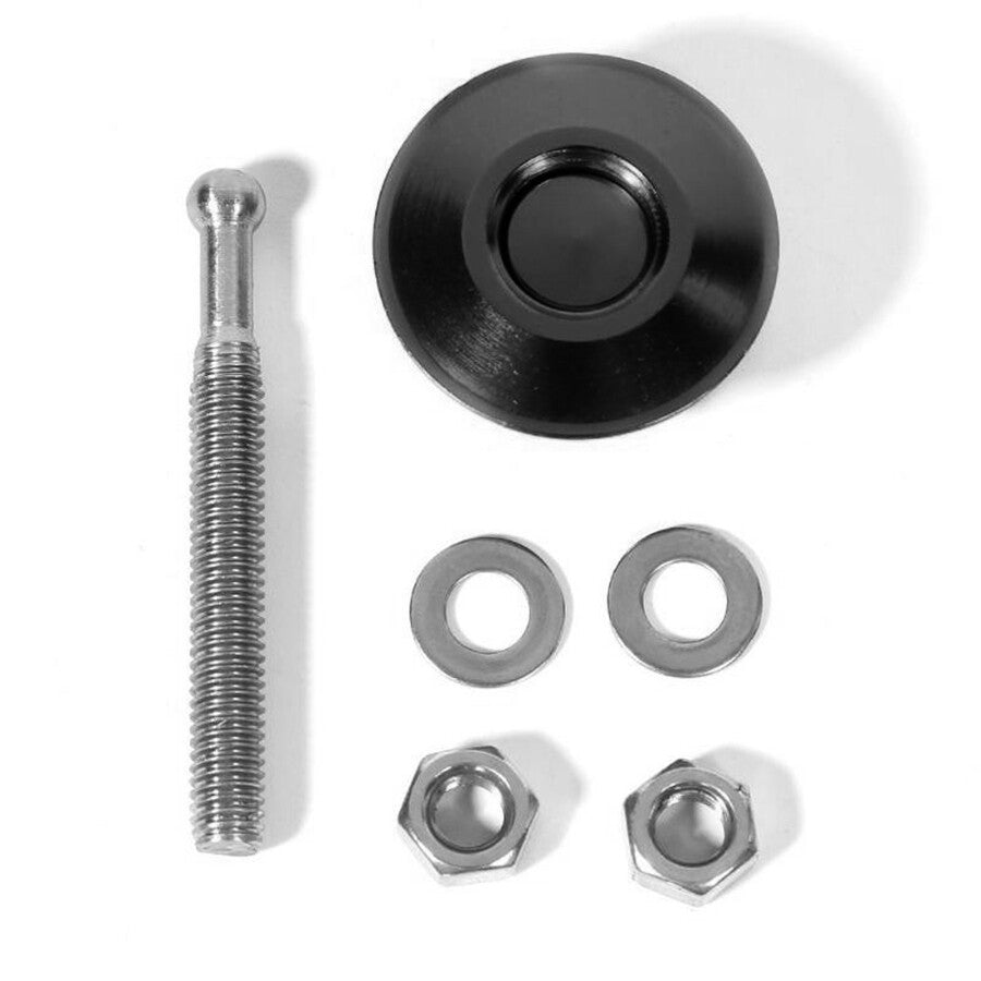 Push Button Quick Release Hood Bonnet Pins Lock Clip Car Bumper Latch Kit Black