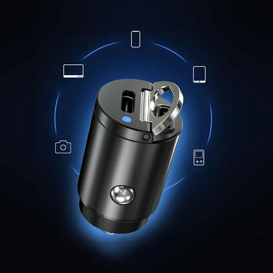 30W Fast Charging Tool Accessories Dual USB Type-C PD Car Phone Charger Adapter