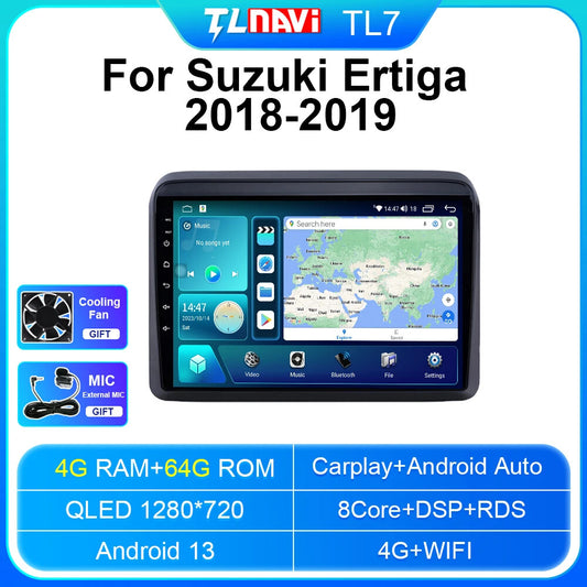 for Suzuki Ertiga Maruti 2018-2019 Android Carplay Car Radio GPS Stereo Screen