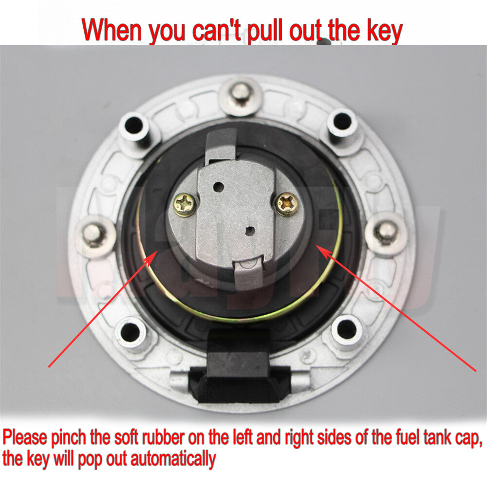 KLE 650 KLZ 1000 ER-4N ER-6N Fit For Fuel Gas Tank Cap Cover Lock w/ Key