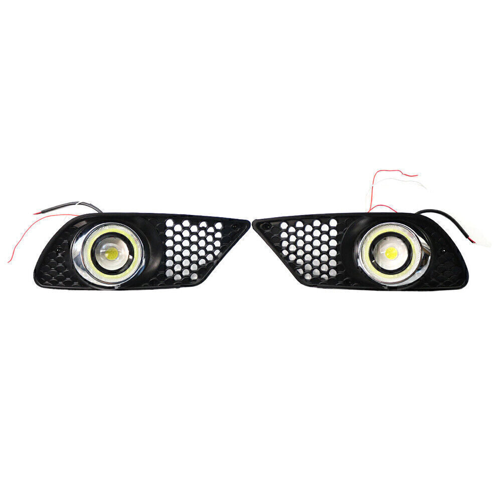 Pair Front Bumper Fog Light Grill With Light for Mercedes C-Class W204 2008-2010