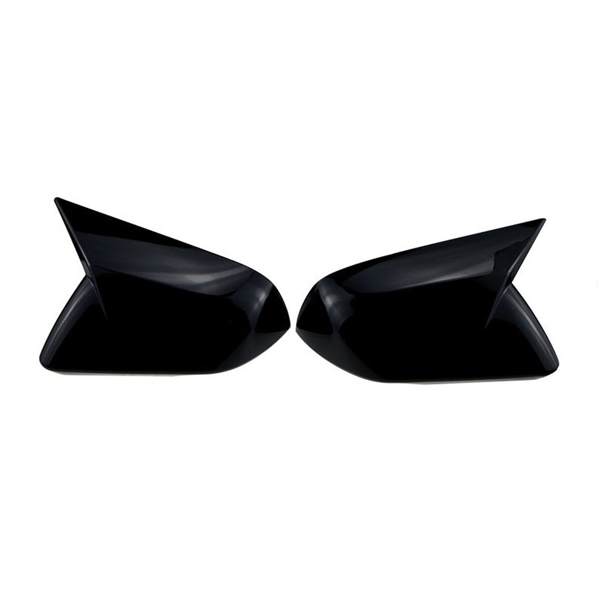 2-Piece Side Mirror Cover Wings for Ford for Mustang 2015-2022 Horn Gloss Black