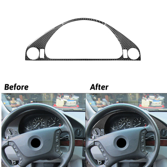 Black Speed Indicator Panel Cover Carbon Fiber Sticker for BMW M5 E39 1998-2003