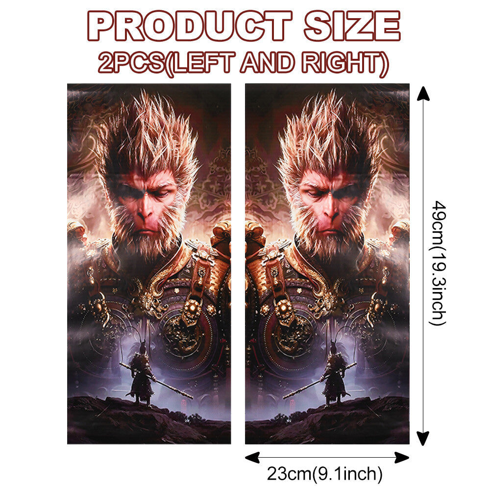 1019.7inch 2pcs Car Center Pillar Wukong Sticker Terrible Decals Vinyls