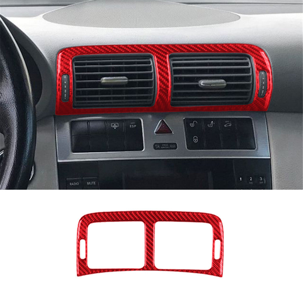 Red carbon fiber central vent outlet for Mercedes-Benz W203 2005-2007