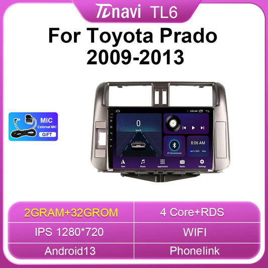 Car Radio Multimedia for Toyota for Land Cruiser Prado 150 2009-13 Video Player GPS