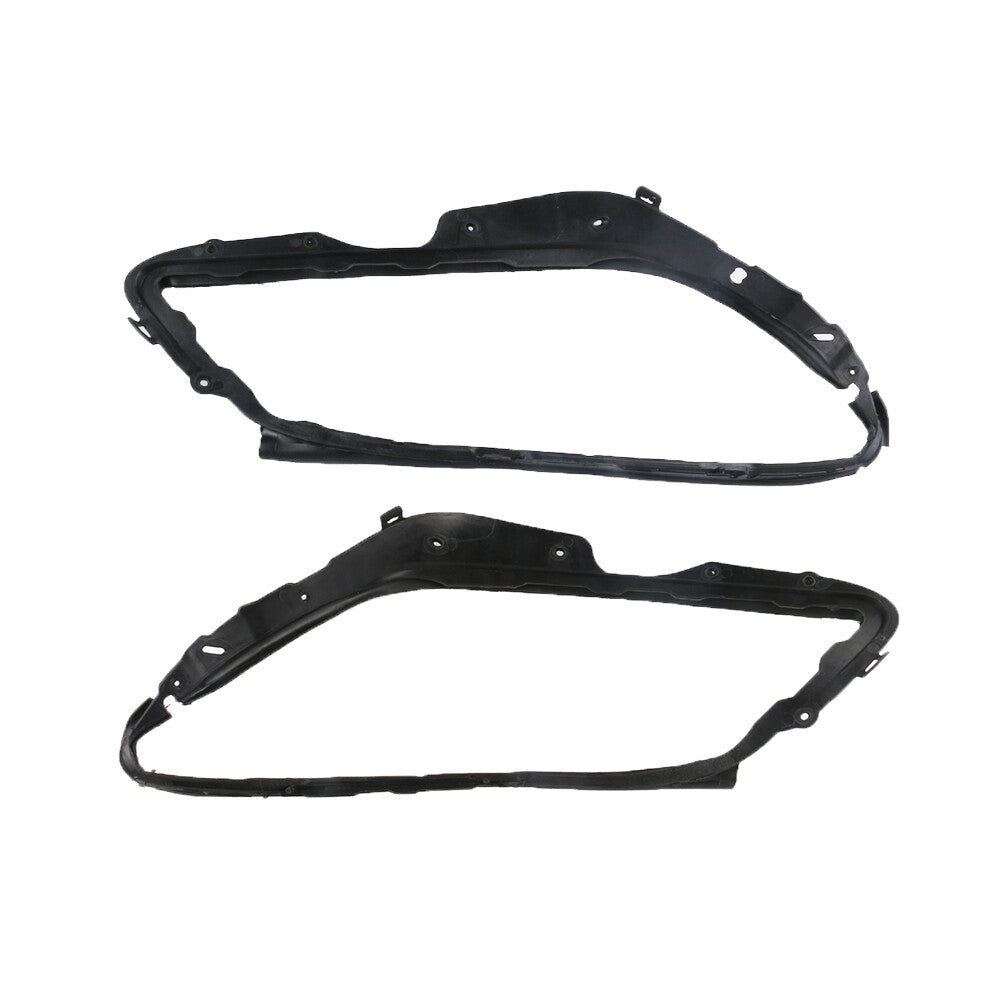 2Pcs Headlight Gasket Left Right Black Plastic For C-Class W204 2008-2011