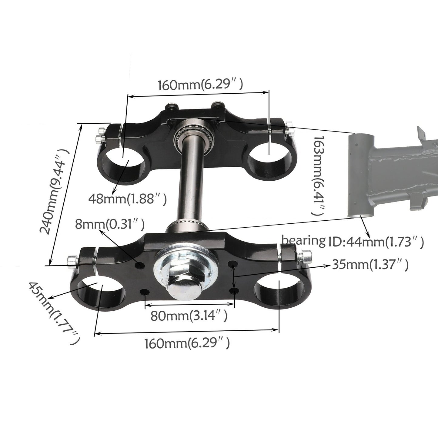 17-inch complete large wheel kit, 70/100-17 tires, rims + fork, 125cc/150cc bicycle.