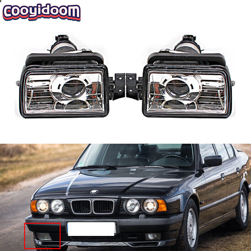 Pair For 1988-1995 for BMW 5 E34 Front bumper fog light daytime running light
