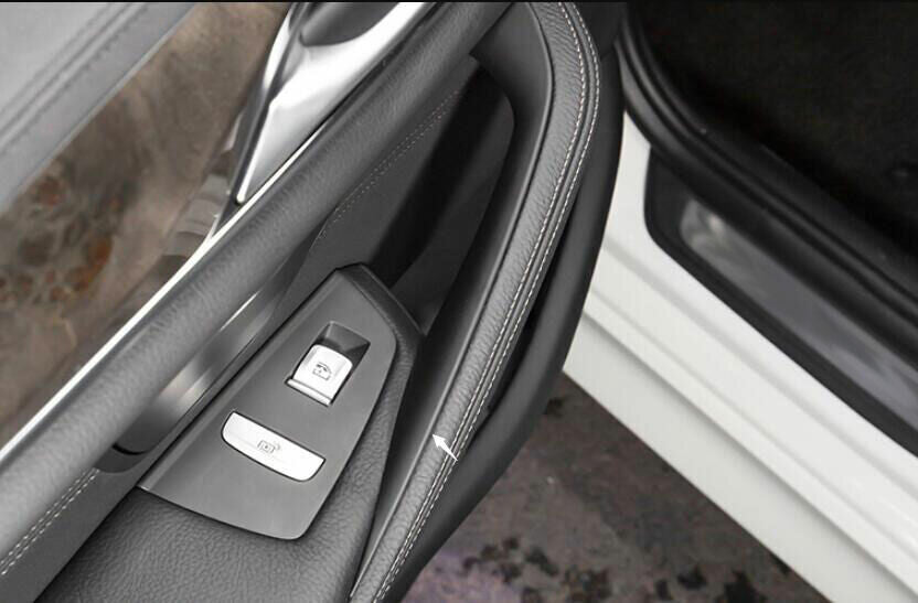 Interior Door Armrest for BMW 5 Series G30 2018-2022 Cover Trim 4PCS ABS Black