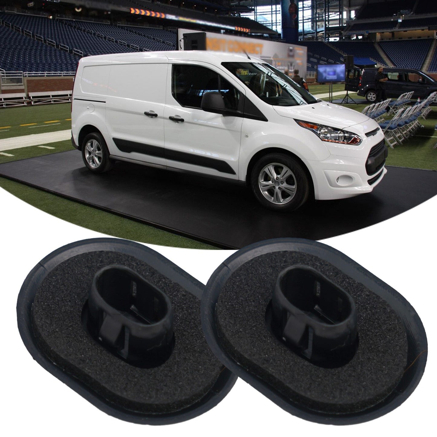 2x for FORD FOR TRANSIT CONNECT 2014+ REAR SECTION ROOF RACK GROMMET PLUG CAP
