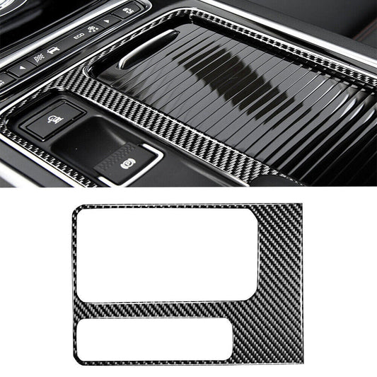 Carbon Fiber Center Console Cup Holder Cover for Jaguar F-Pace XE XF 2016-2020