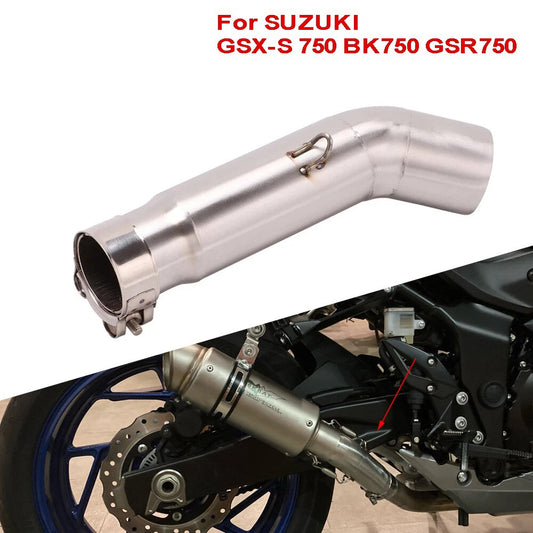for SUZUKI GSX-S750 51mm Exhaust Mid Link Pipe Direct Fit 2018-2022 Stainless Steel