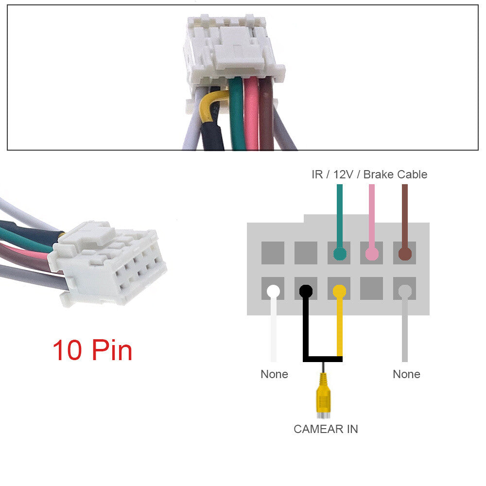 1x New Aftermarket Radio Car Rear View Camera Video Input Cable Wiring Connector