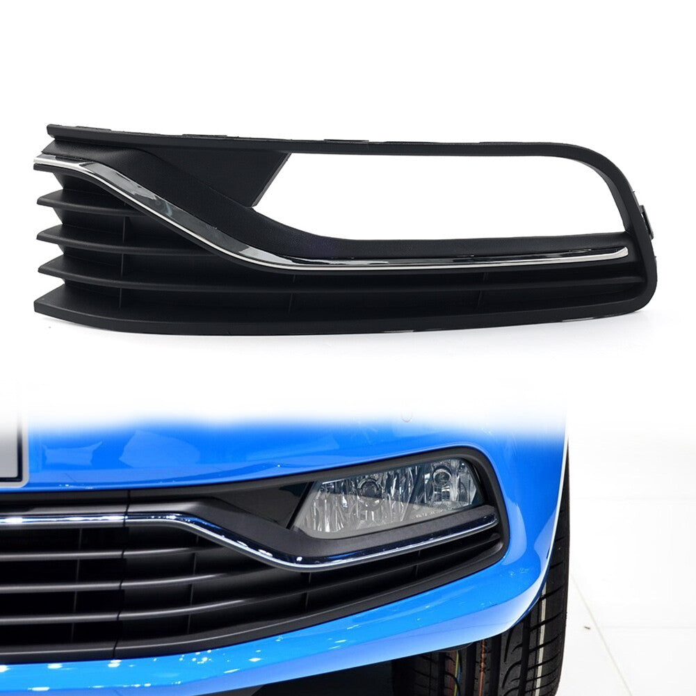 Front Bumper Lower Fog Light Grill With Hole for VW Polo V Hatchback 6R 14-17