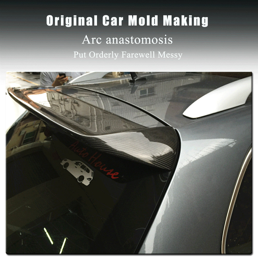 Fit for VW for Golf 6 MK 6 Wagon Base 10-13 REAL CARBON Rear Roof Spoiler Wing Lip
