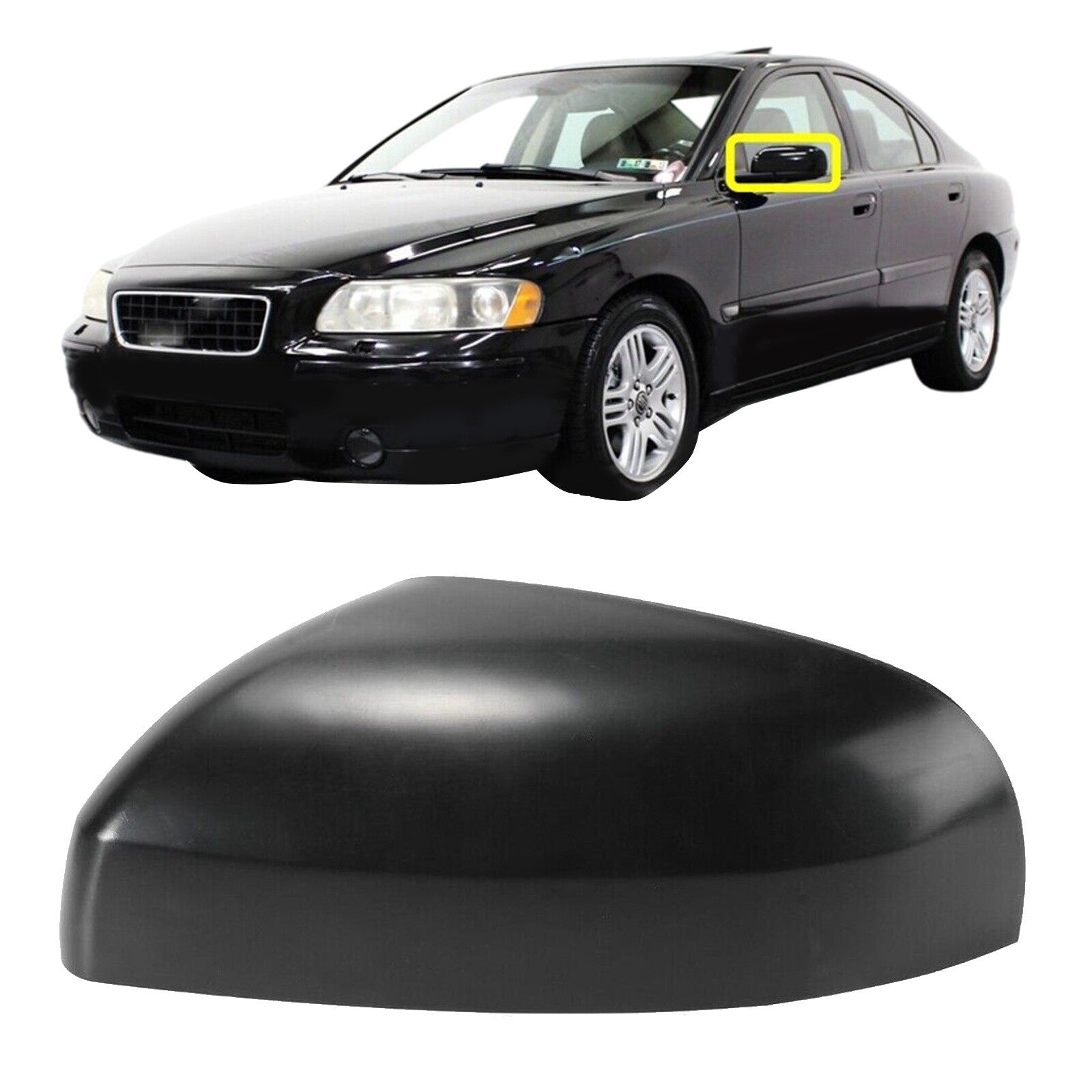 LH Wing Door Mirror Back Cover Case fit for Volvo S60 S80 V70 2004 05-06 39979044 AT