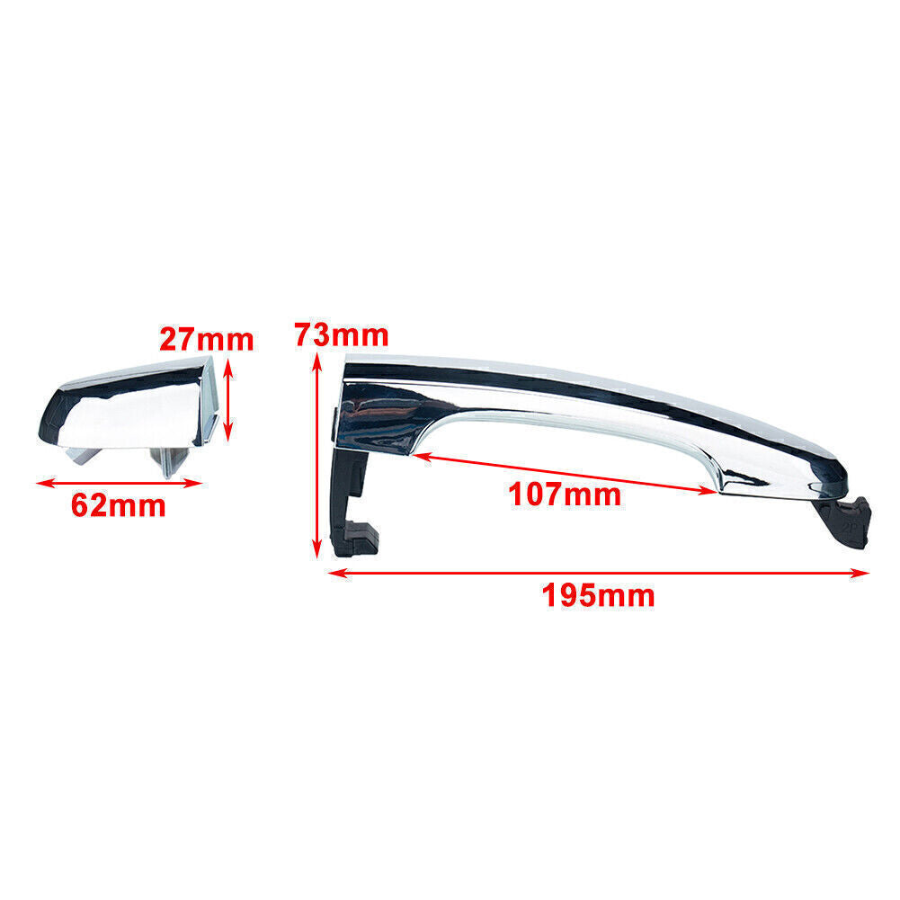 Front Right Chrome Exterior Outside Door Handle Silver for KIA Sorento 2011-2015
