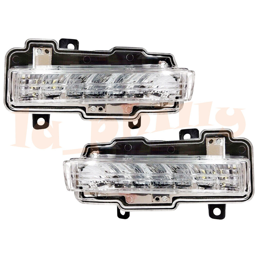 Pair for Mitsubishi for Pajero 2015-2016 DRL LED RightLeft Front Bumper Fog Light