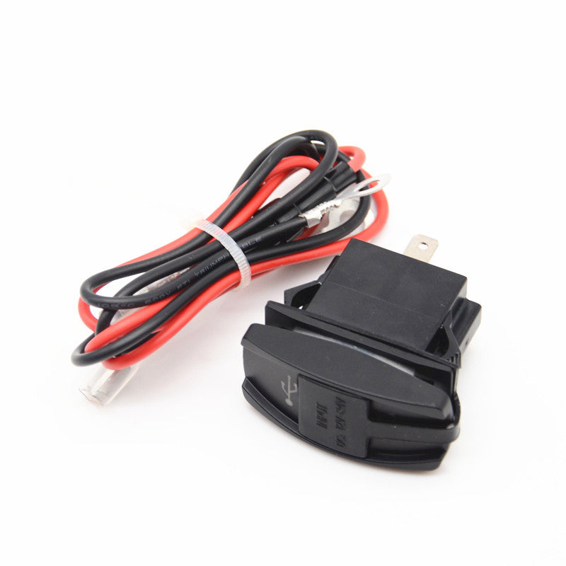 DC 12V-24V Dual BLUE LED USB Car Charger Socket ARB Carling Rocker Adapter 3.1A