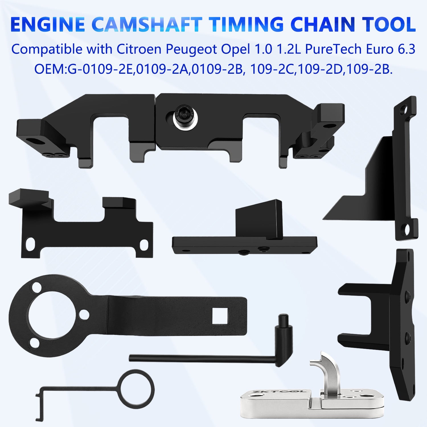 9PC Engine Timing Tool for Peugeot 2008 508 308 for Citroen C3 C4 1.0T 1.2T 0109-2E