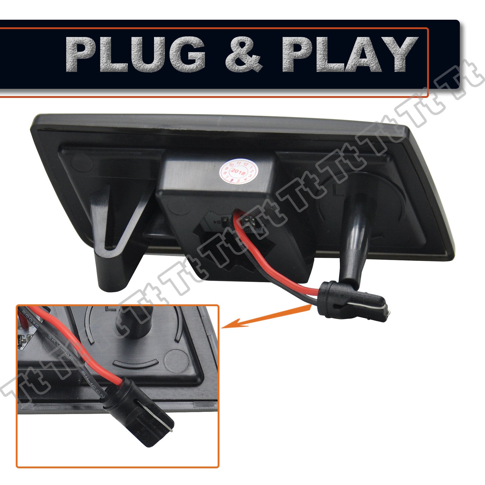 Smoked LED front bumper side marker lights in amber hue, suitable for 05-14 for Chrysler 300 300C 300S