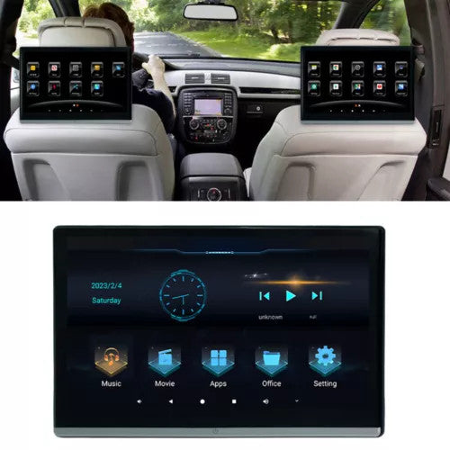 13.3'' Car Headrest Monitor 2+32GB Bluetooth Touch Screen Player WIFI Android 12