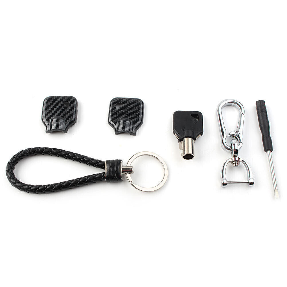 Motorcycle Uncut Blade Blank Cover Key Kit Fit for Harley Touring Street Glide Road