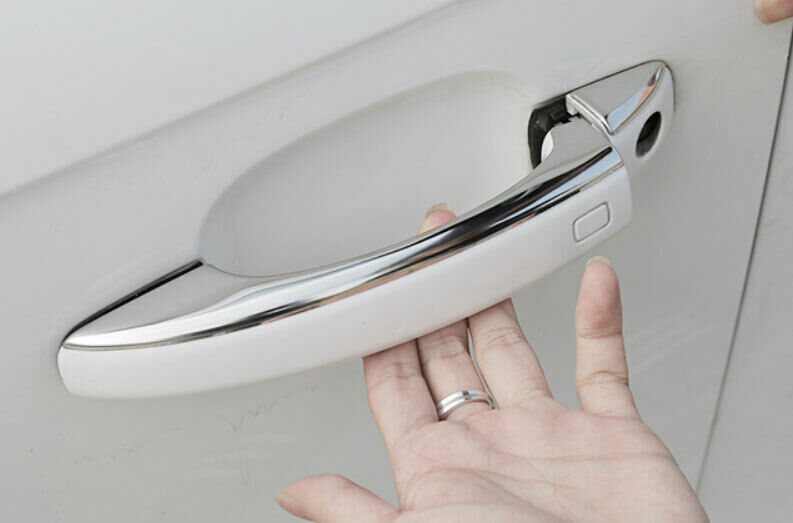 8P for Audi A4 A5 2009-2016 Silver Steel Outside Door Handle Molding Cover Trim