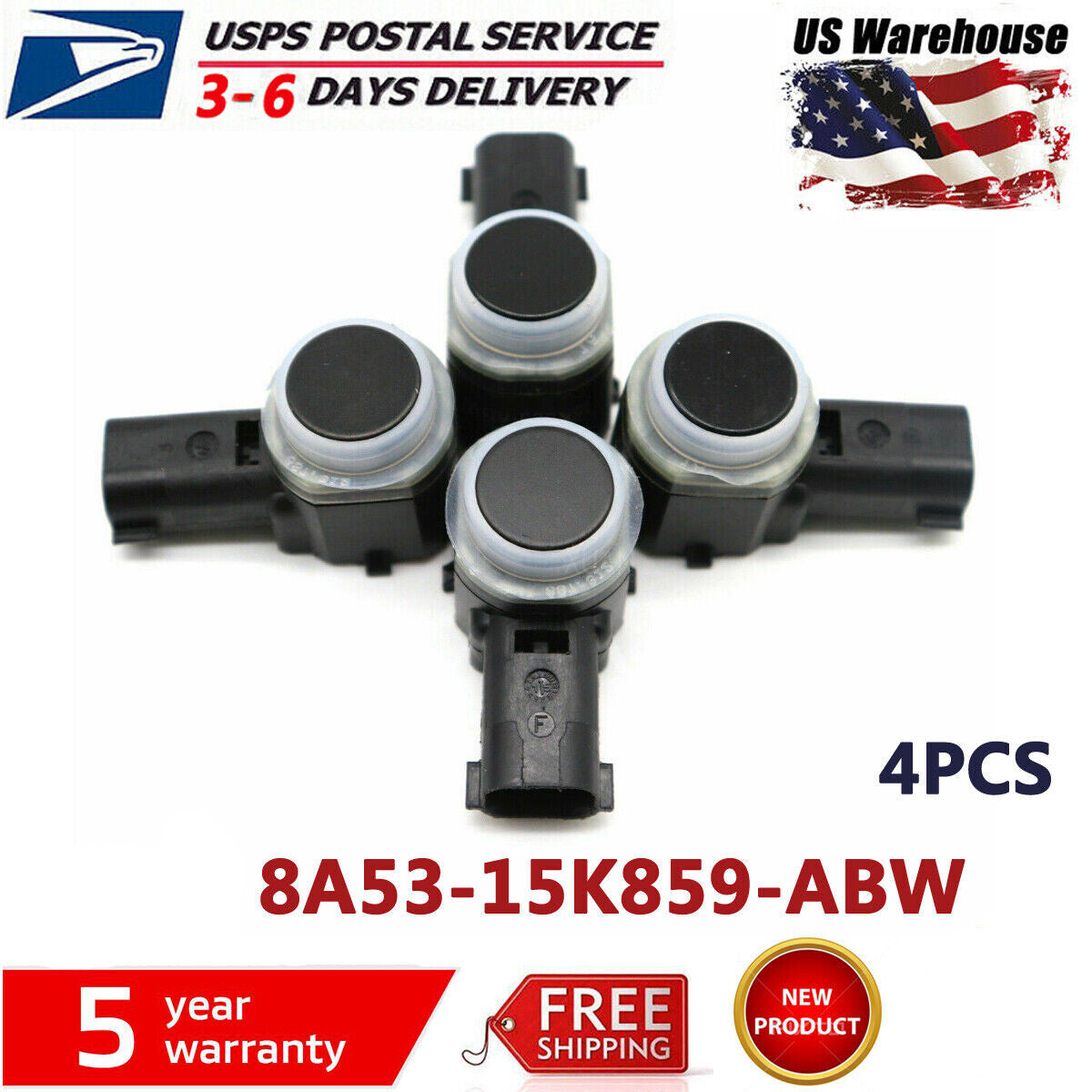 for Ford Explorer Parking Assist PDC Aid Sensor 8A53-15K859-ABW 8A53-15K859-AB