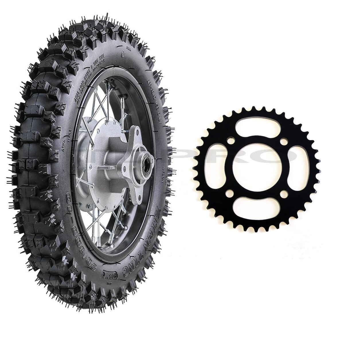 10-inch rear wheel with 80/100-10 tire and 1.6x10 rim assembly for Dirt Pit bikes CRF50 XR50