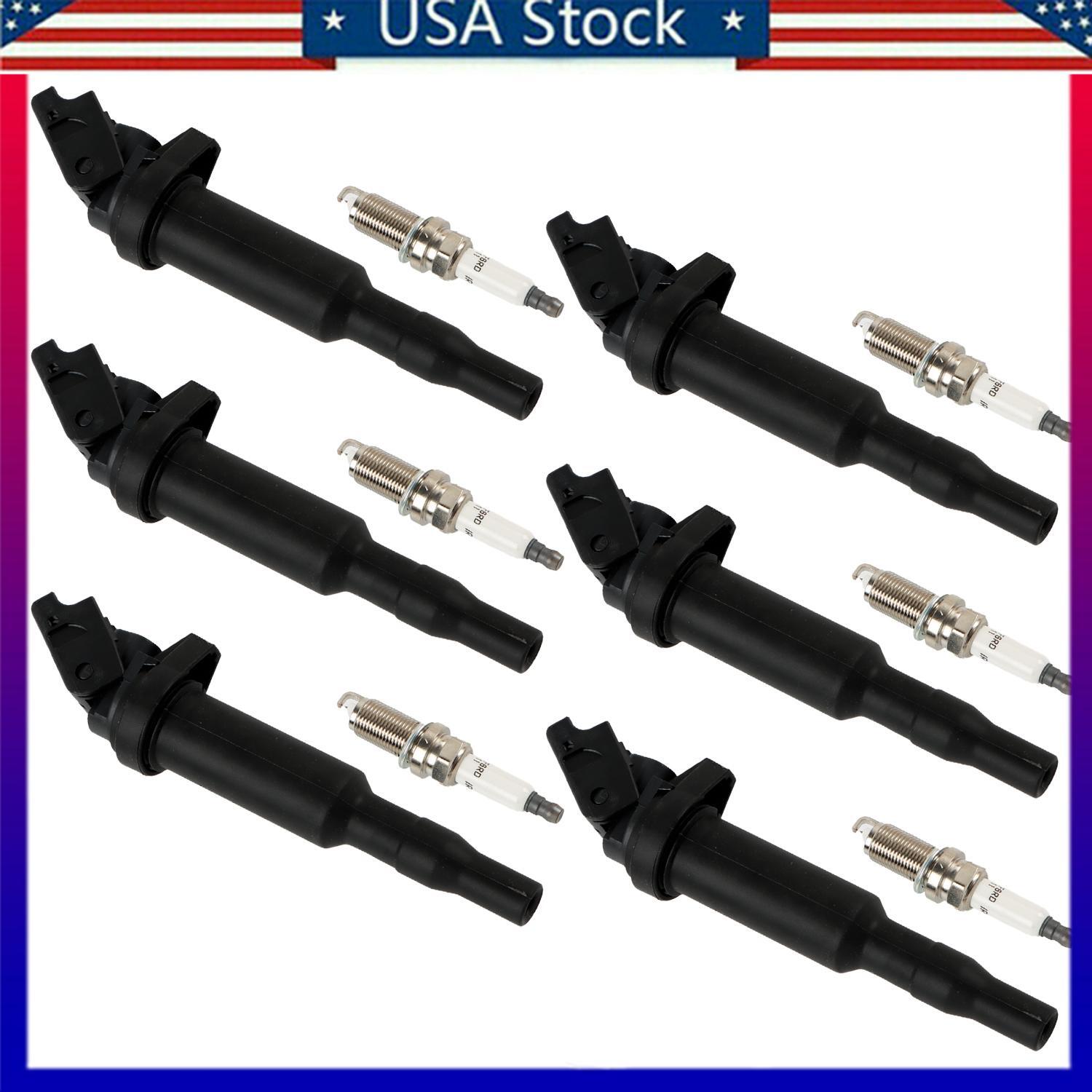6X Ignition Coil + Spark Plug For 2014-2019 for BMW 640i xDrive Gran Coupe L6 3.0L