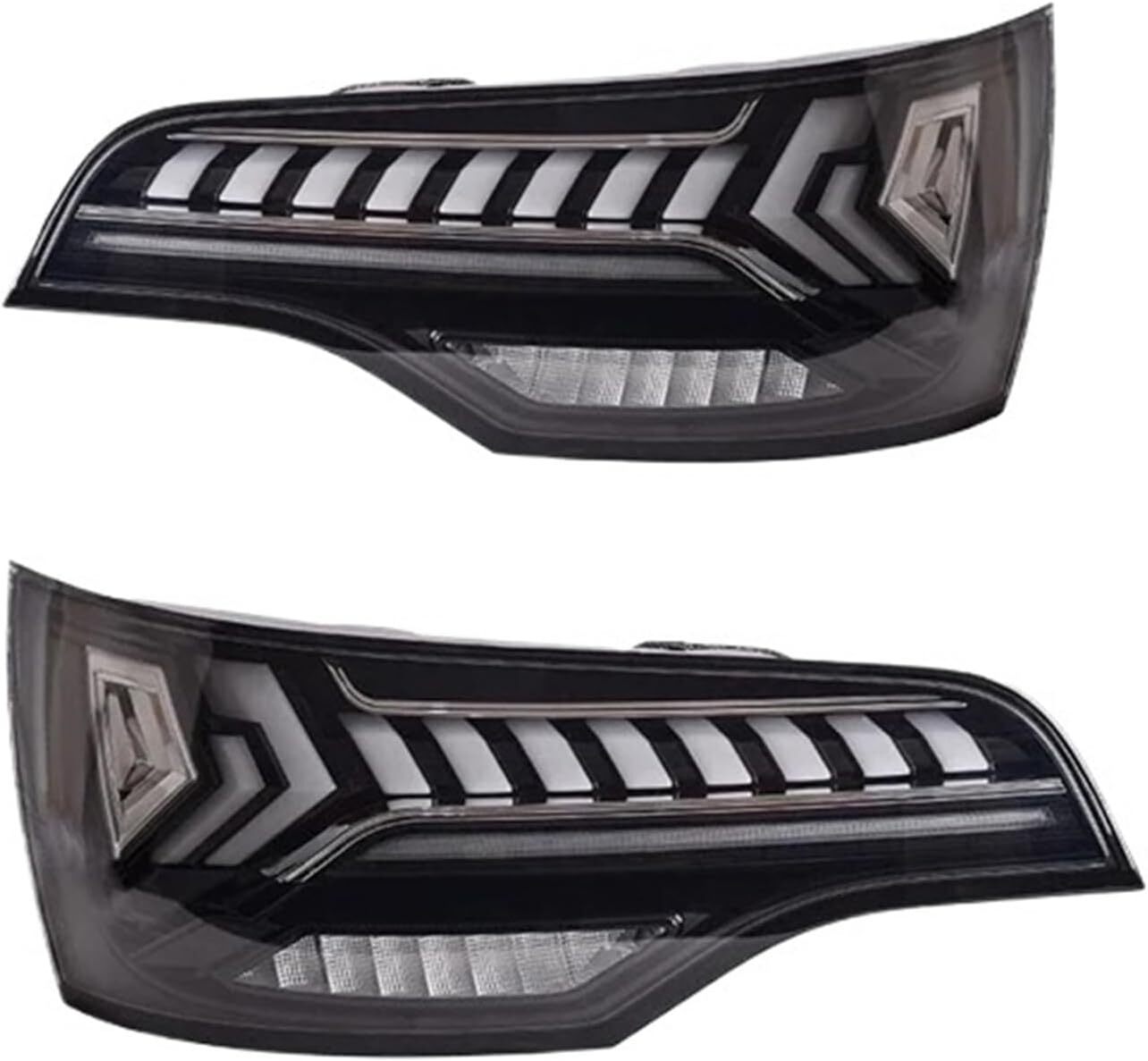 Smoked Black LED Flowing Turn Signal Tail Light Assembly for Audi Q7 2006-2015