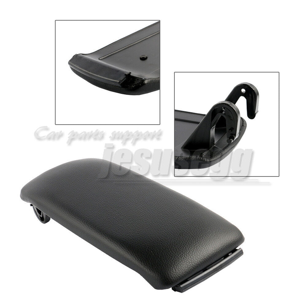 Black Car Arm Rest Armrest Cover Center Console Lid for Audi A4 C5 S4 1998-2005