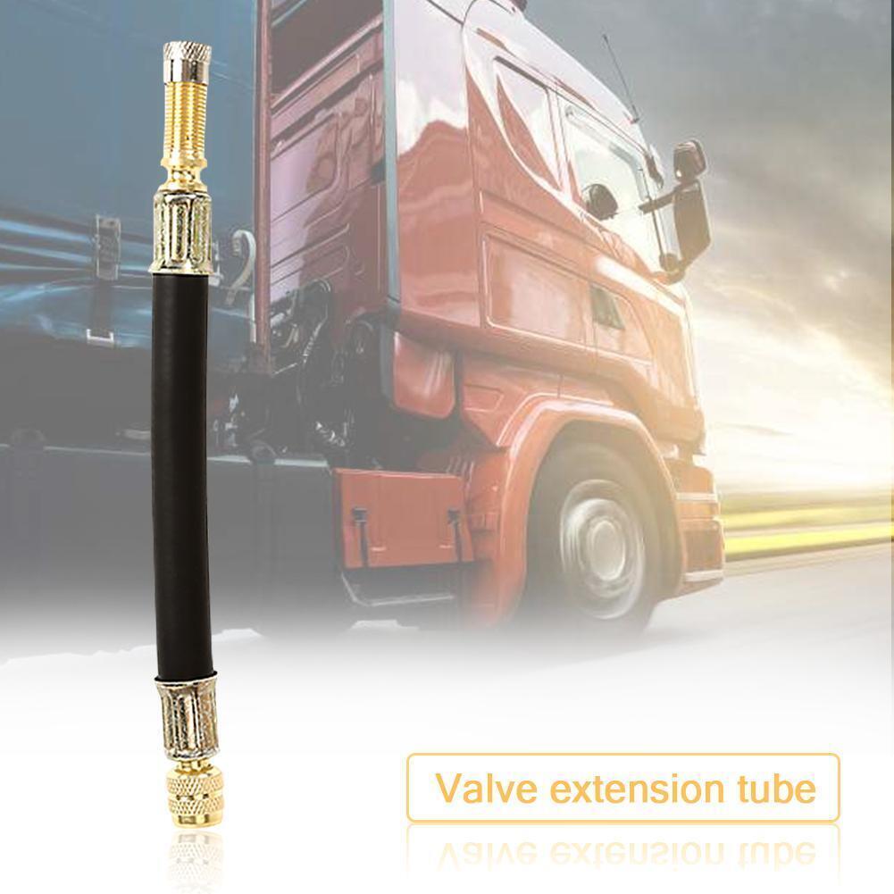 140mm Flexible Hose Car Wheel Valve Stem Tire Valve Extension Tube Adapter w/Cap